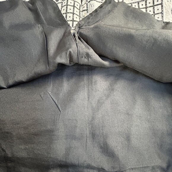 New Identity Womens Geometric Print Unique Button Front Jacket XL Black Gray - Picture 8 of 12